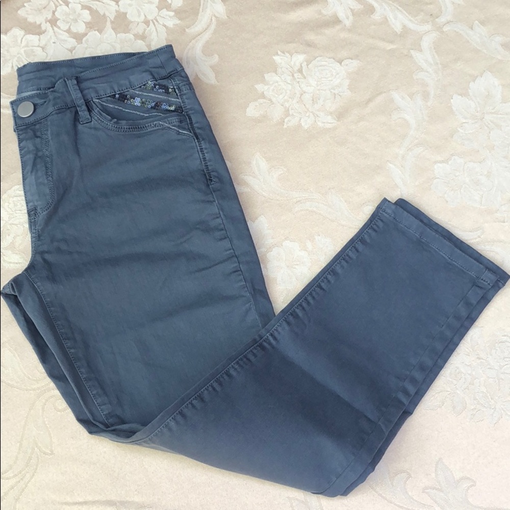 Soft Surroundings Blue-Steel Color Jeans - Picture 2 of 5